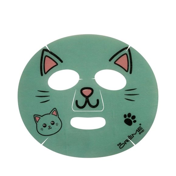 NEW The Creme Shop Set of 3 Be Clear, Skin! Kitten Face Mask Sheet - Picture 2 of 4